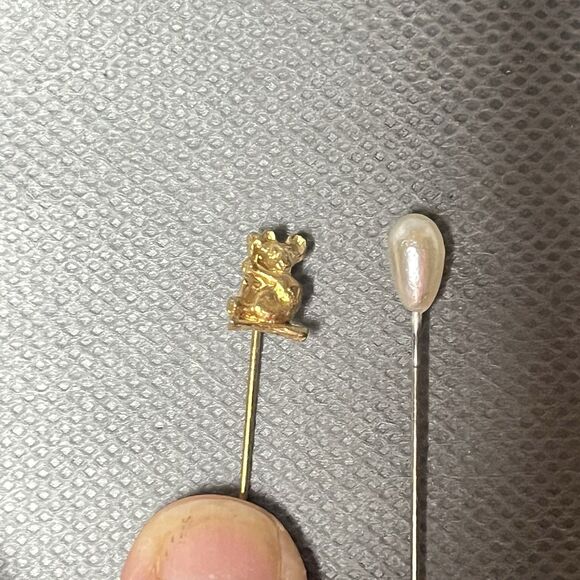 Vintage Hat Pin/Straight Pin Lot With Hat Pin Jewelry Box-Original - Picture 11 of 16